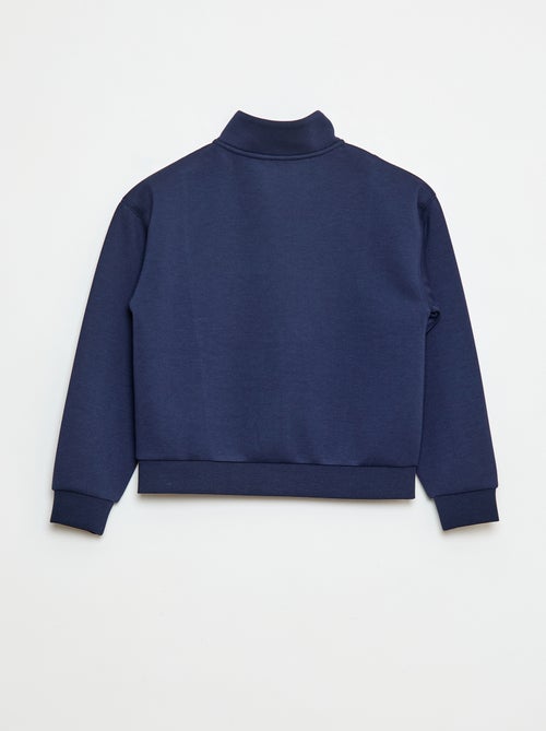 Felpa con zip a collo alto - Kiabi