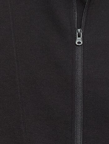 Felpa con zip a collo alto
