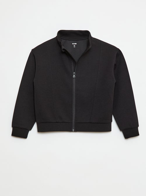 Felpa con zip a collo alto - Kiabi