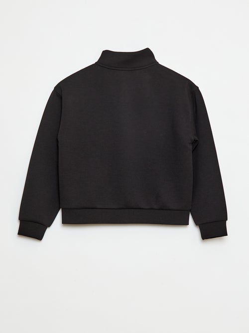 Felpa con zip a collo alto - Kiabi