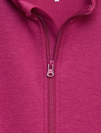 Felpa con zip a collo alto