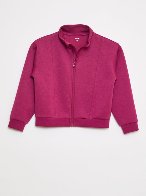 Felpa con zip a collo alto - Kiabi
