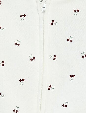 Felpa con zip, cappuccio e motivo