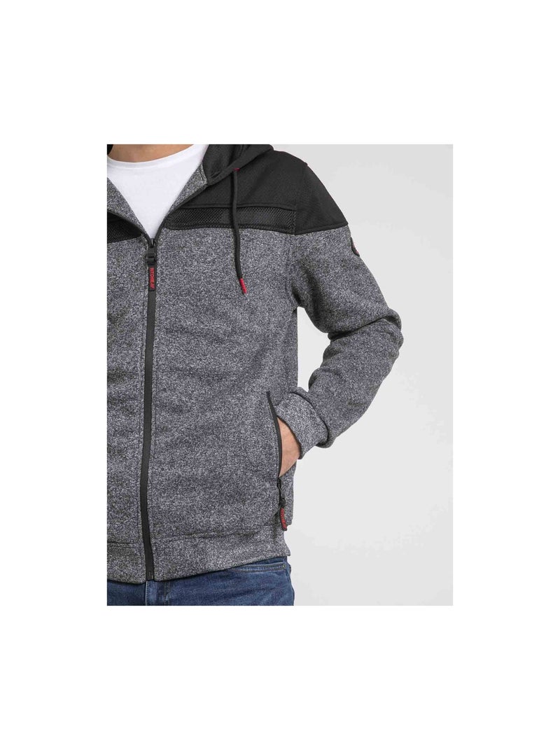 Felpa con zip capuche WILDOMAX Grigio antracite - Kiabi