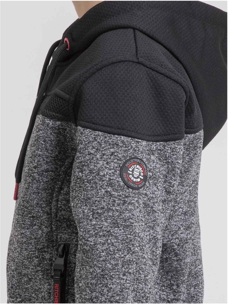 Felpa con zip capuche WILDOMAX-J Grigio antracite - Kiabi