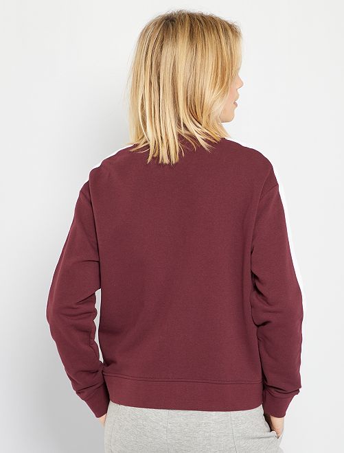 Felpa con zip collo alto - rosso - Kiabi - 18.00€