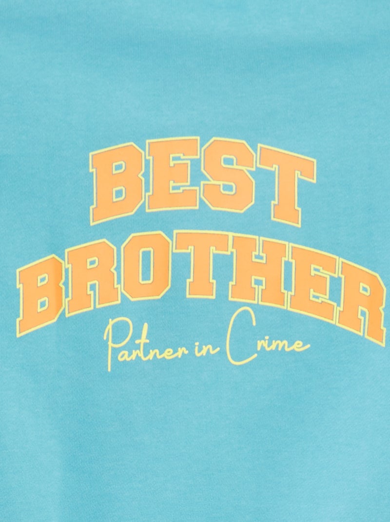 Felpa con zip con cappuccio modello loose fit VERDE - Kiabi