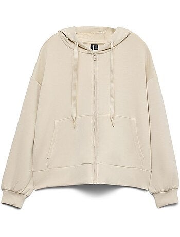 Felpa con zip da donna vero moda