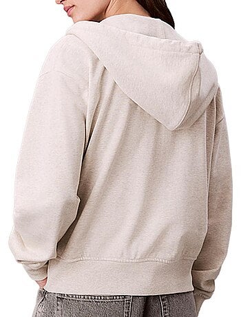 Felpa con zip Donna Calvin Klein Jeans Monologo French