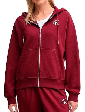 Felpa con zip Donna Calvin Klein Jeans Monologo French