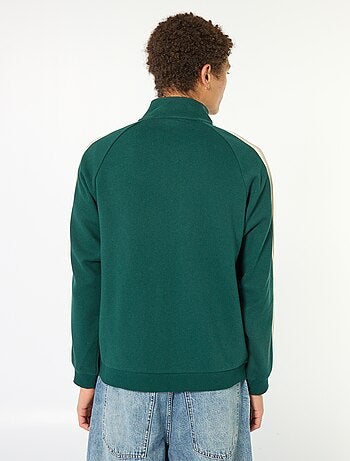 Felpa con zip e banda laterale