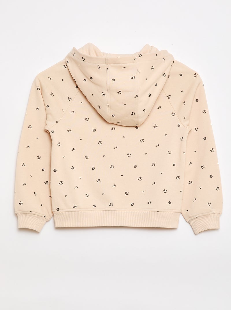 Felpa con zip e cappuccio - Collezione facile da indossare Beige - Kiabi