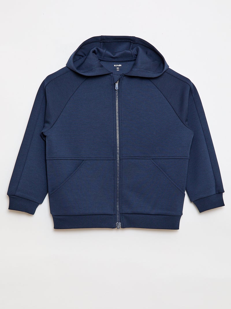 Felpa con zip e cappuccio - collezione facile da indossare Blu - Kiabi