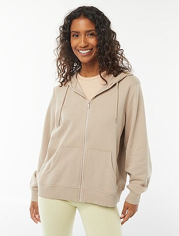 Felpa con zip e cappuccio basic