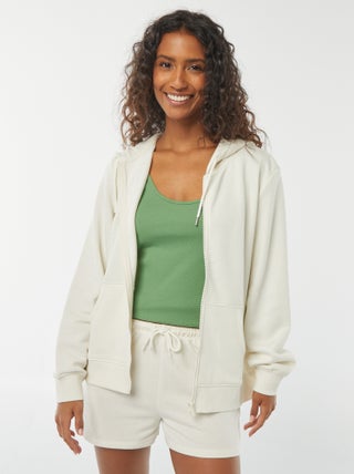 Felpa con zip e cappuccio basic