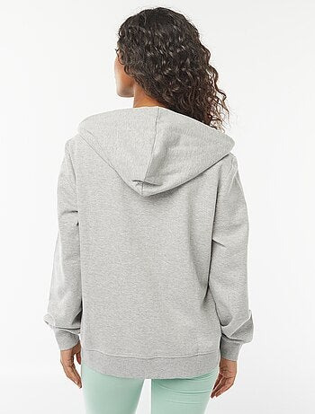 Felpa con zip e cappuccio basic
