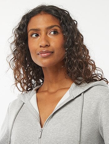 Felpa con zip e cappuccio basic