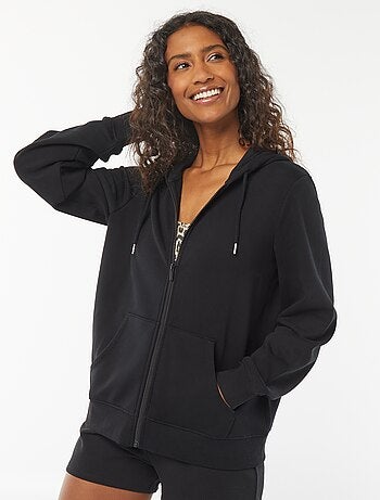 Felpa con zip e cappuccio basic