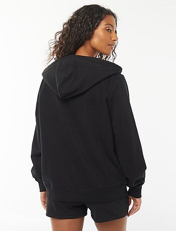 Felpa con zip e cappuccio basic