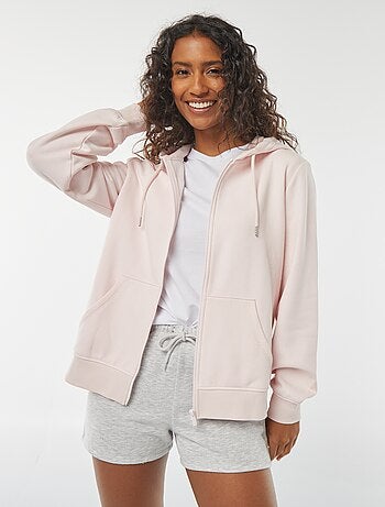 Felpa con zip e cappuccio basic