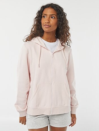 Felpa con zip e cappuccio basic