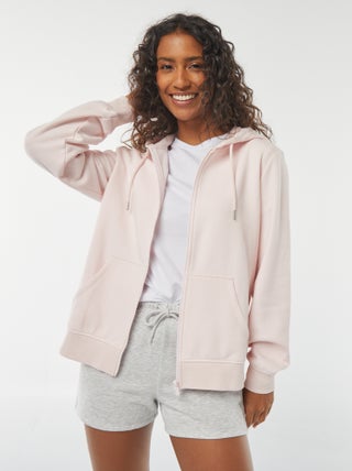 Felpa con zip e cappuccio basic
