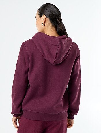 Felpa basica con cappuccio e zip