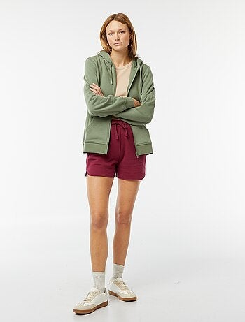 Felpa con zip e cappuccio basic