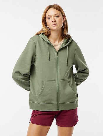 Felpa con zip e cappuccio basic