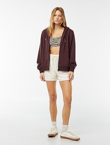 Felpa con zip e cappuccio basic