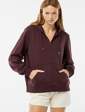 Felpa con zip e cappuccio basic