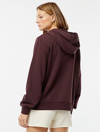 Felpa con zip e cappuccio basic