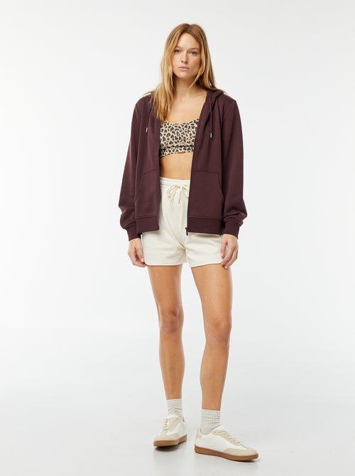 Felpa con zip e cappuccio basic - Kiabi