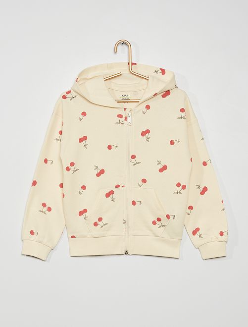Felpa con zip e cappuccio - BEIGE - Kiabi - 10.00€