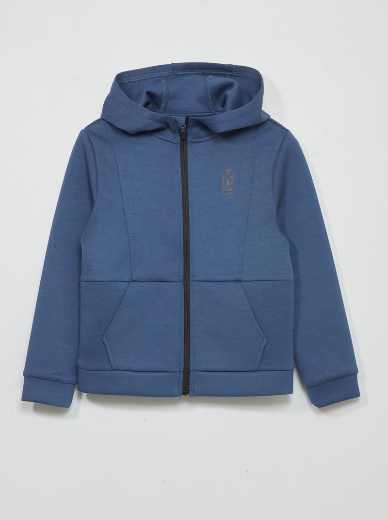 Felpa con zip e cappuccio BLU - Kiabi