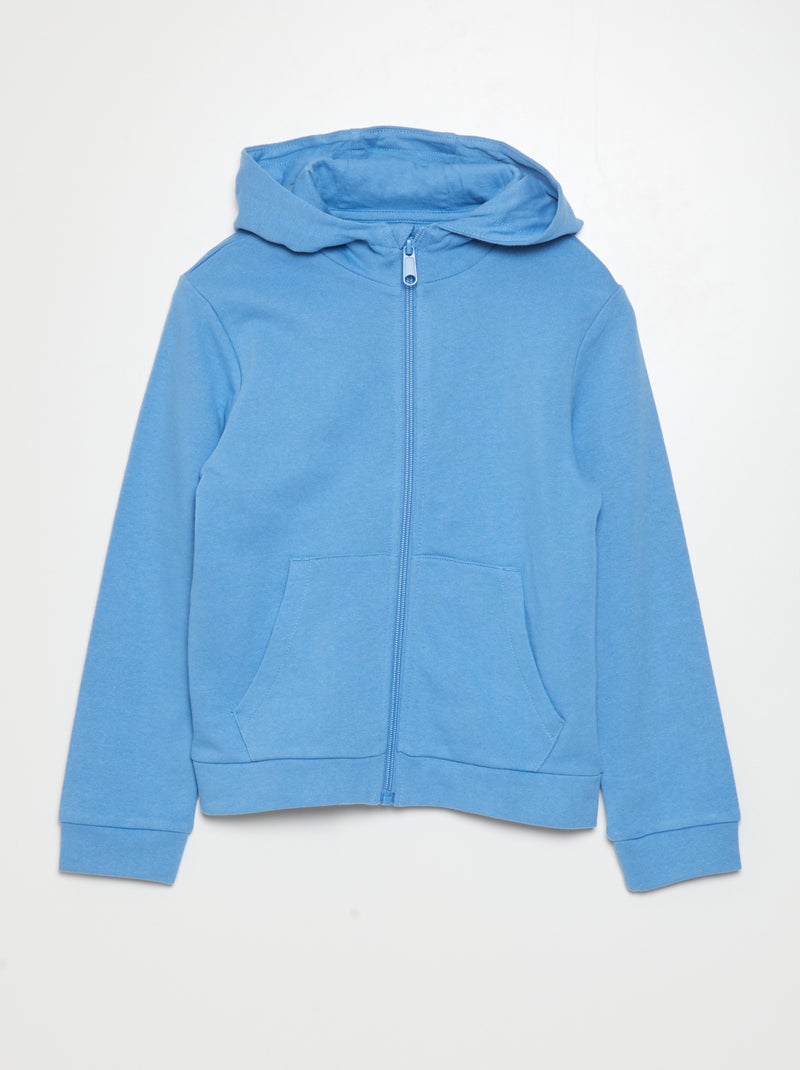 Felpa con zip e cappuccio BLU - Kiabi
