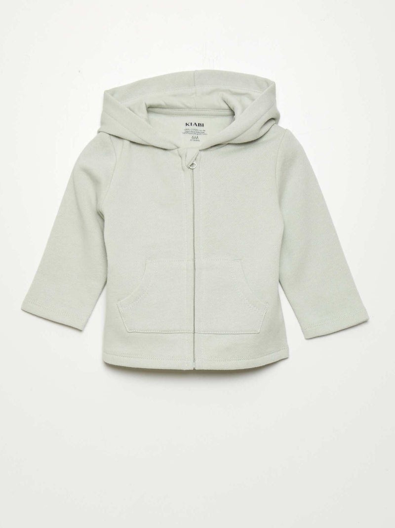 Felpa con zip e cappuccio BLU - Kiabi