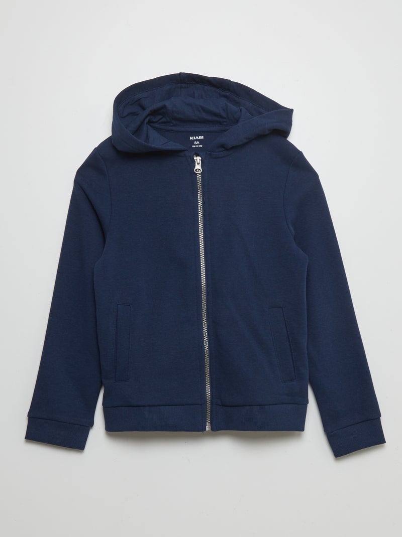 Felpa con zip e cappuccio BLU - Kiabi