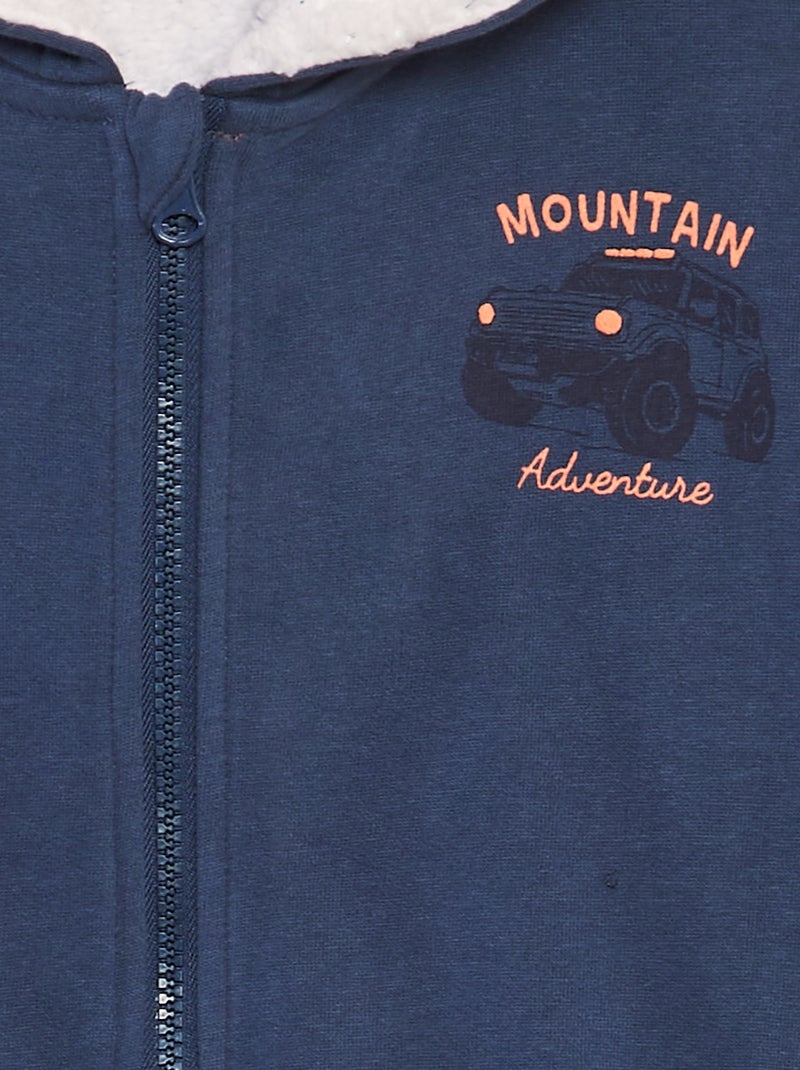 Felpa con zip e cappuccio BLU - Kiabi