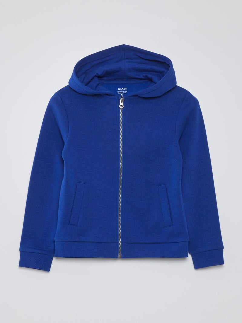 Felpa con zip e cappuccio Blu scuro - Kiabi