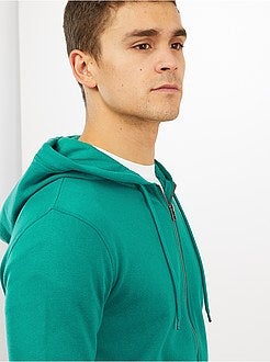 Uomo dalla S alla XXL - Felpa con zip e cappuccio - Kiabi