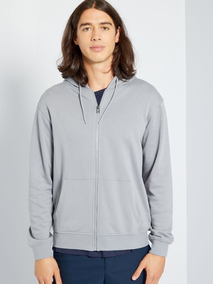 Felpa Con Zip E Cappuccio Blu Kiabi 15 00