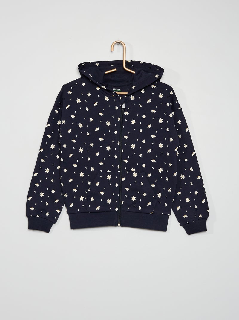 Felpa con zip e cappuccio BLU - Kiabi