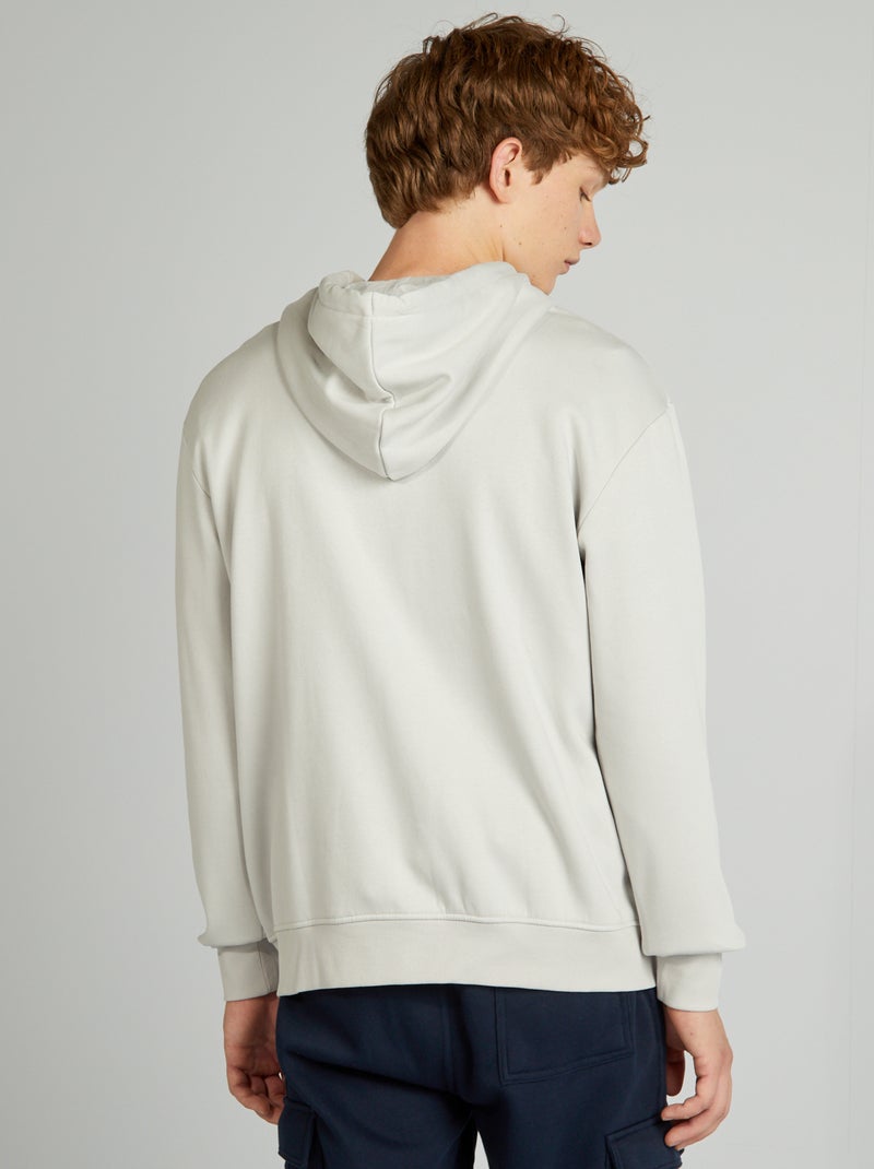 Felpa con zip e cappuccio GRIGIO - Kiabi