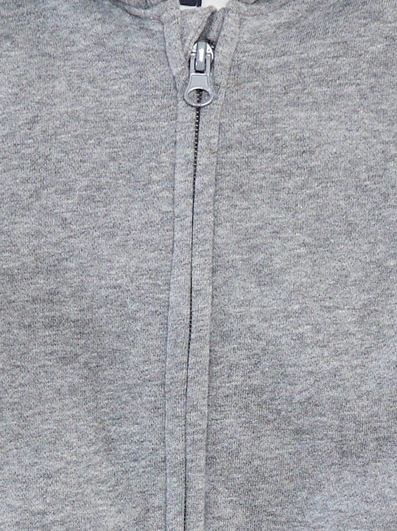 Felpa con zip e cappuccio Grigio - Kiabi