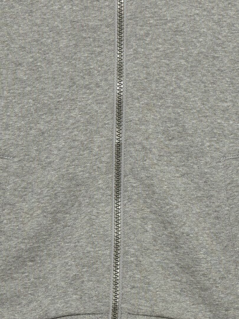 Felpa con zip e cappuccio Grigio chiaro - Kiabi