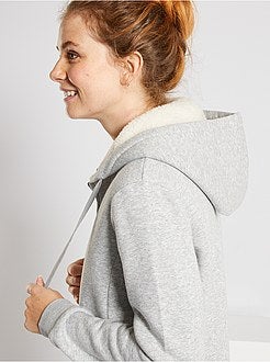 Felpa con zip e cappuccio - Kiabi