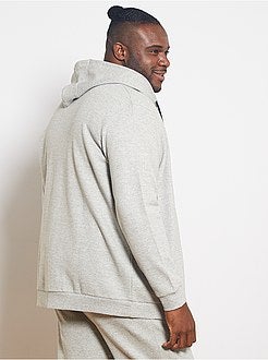 Taglie forti Uomo - Felpa con zip e cappuccio - Kiabi