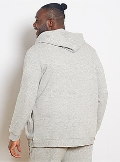 Taglie forti Uomo - Felpa con zip e cappuccio - Kiabi