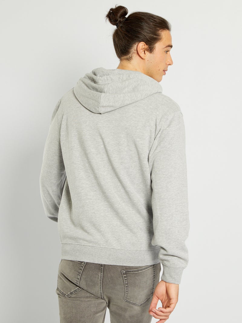 Felpa con zip e cappuccio GRIGIO - Kiabi